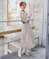 【安田美沙子さん着用】フラワープリント配色ワンピース